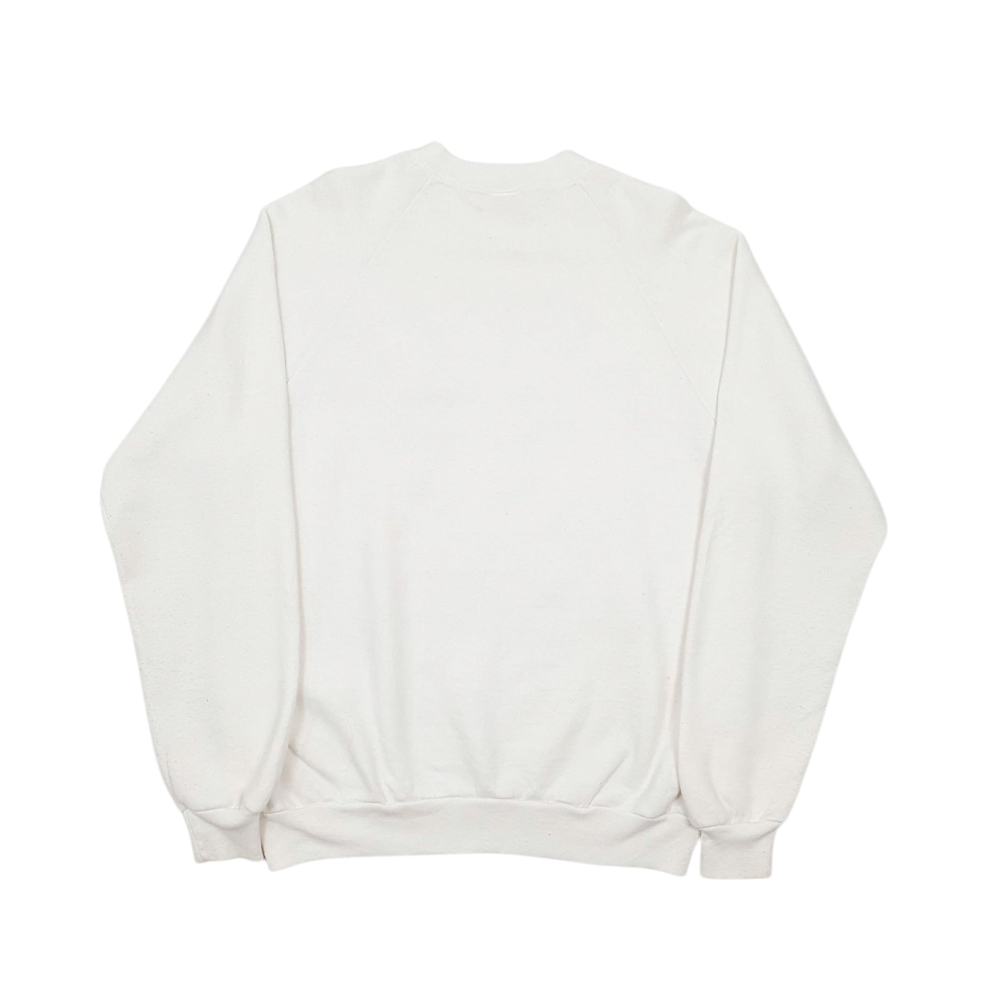 Mens White Jerzees Vintage 80s Made In USA Crewneck Jumper