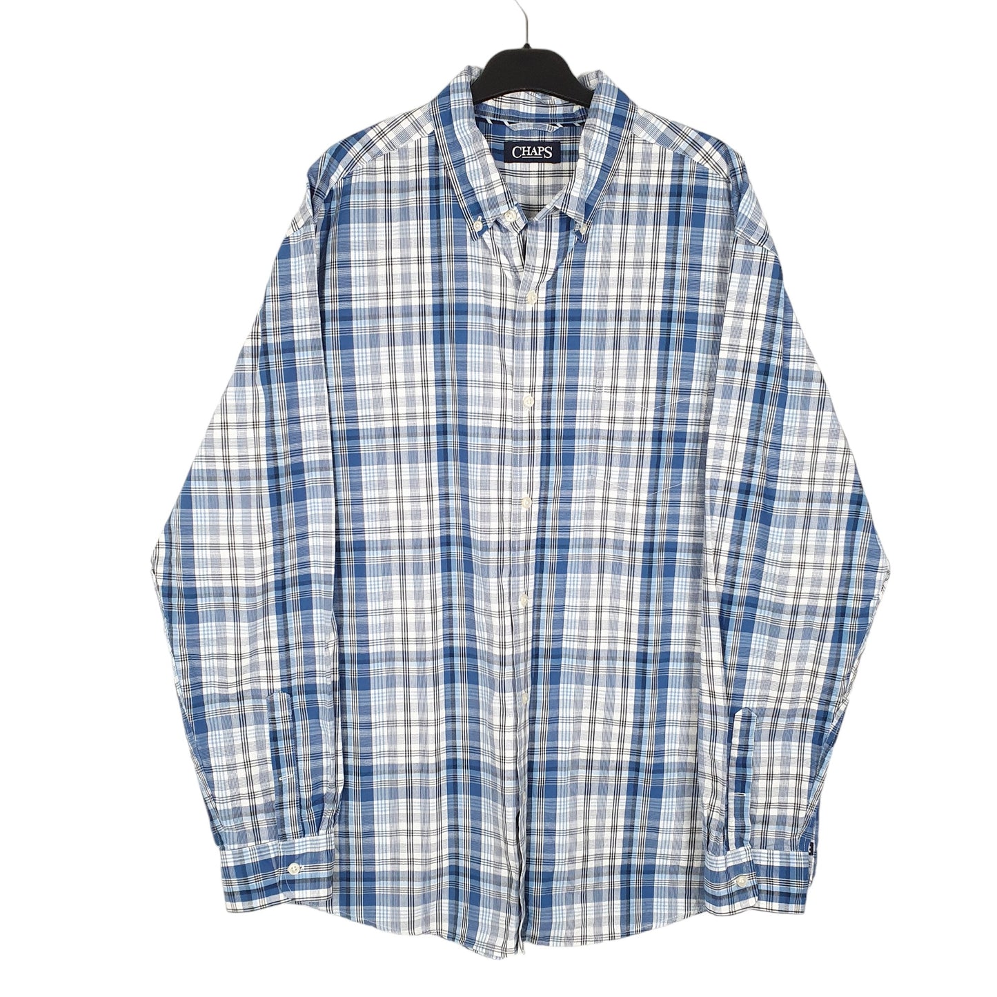 Mens Blue Chaps  Long Sleeve Shirt