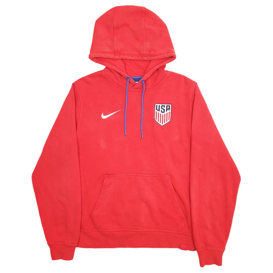 Mens Red Nike USA Hoodie Jumper