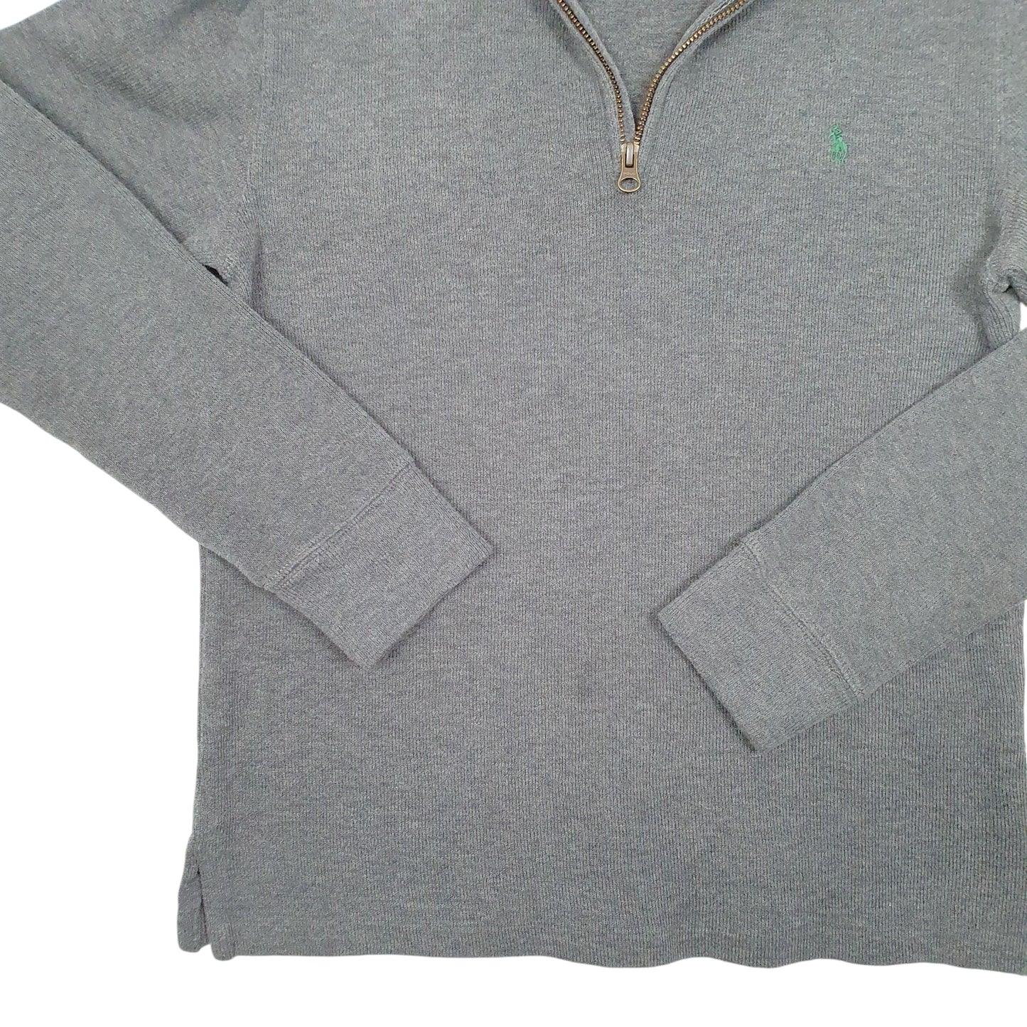 Mens Grey Polo Ralph Lauren  Quarter Zip Jumper