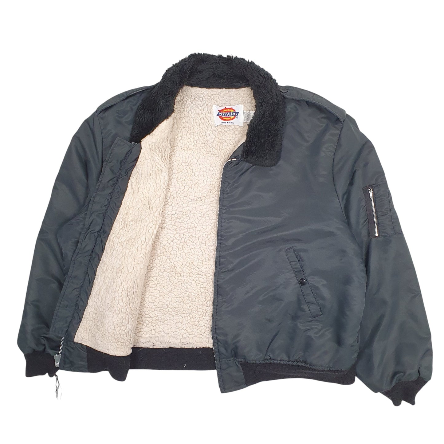 Mens Black Dickies Vintage 1980s B10 Made In USA  Coat