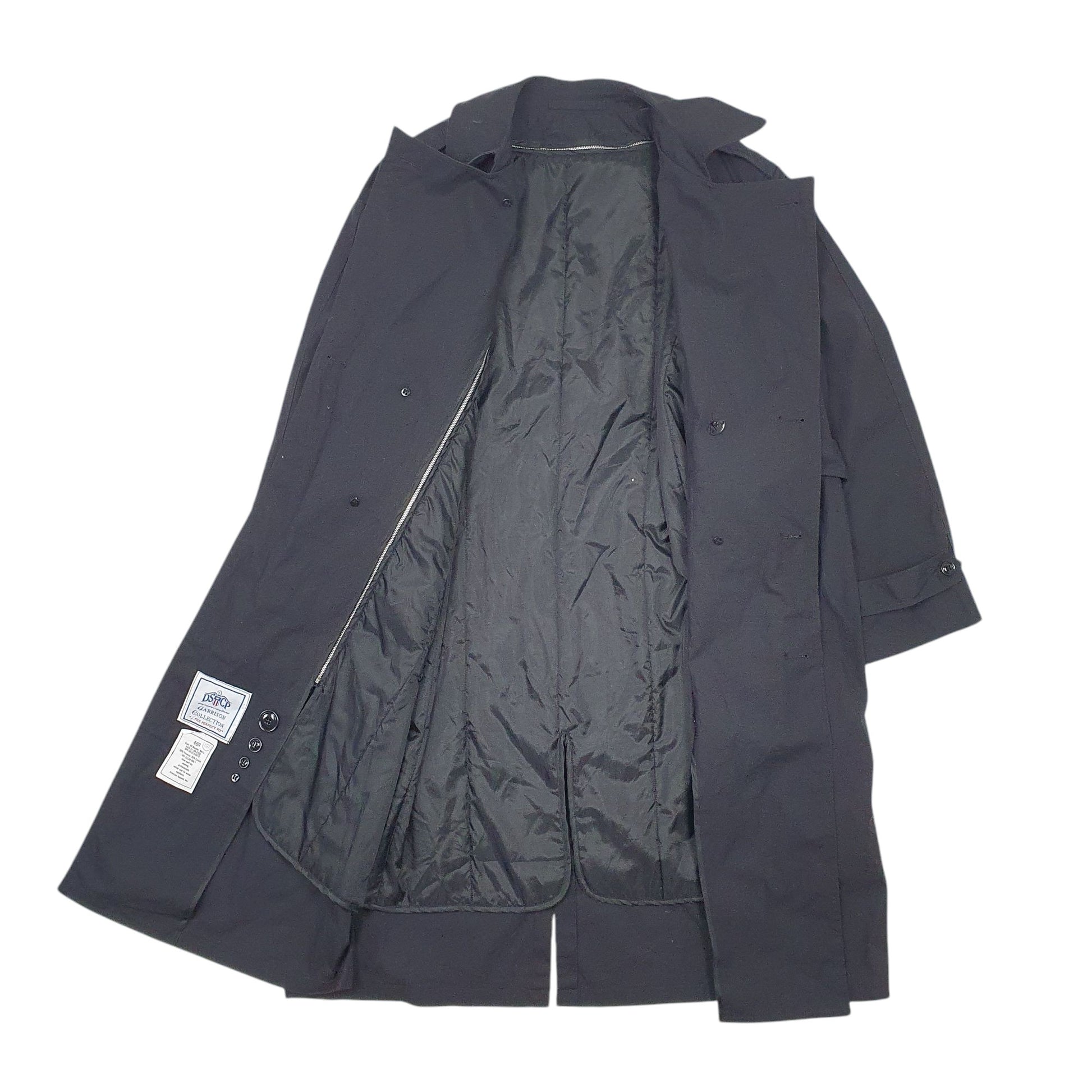 Mens Black DS CP Military Crewneck Coat