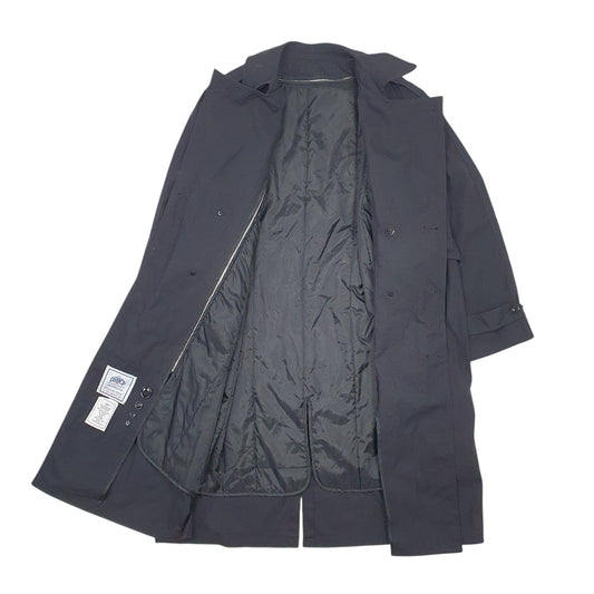 Mens Black DS CP Military Crewneck Coat