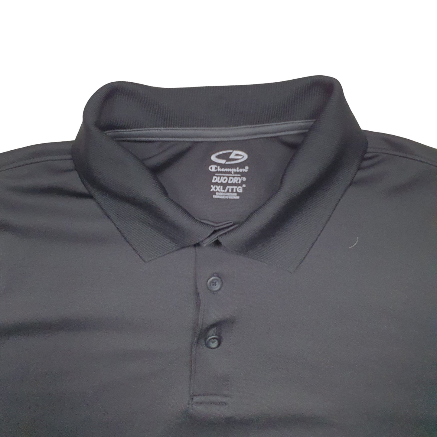 Mens Black Champion  Short Sleeve Polo Shirt