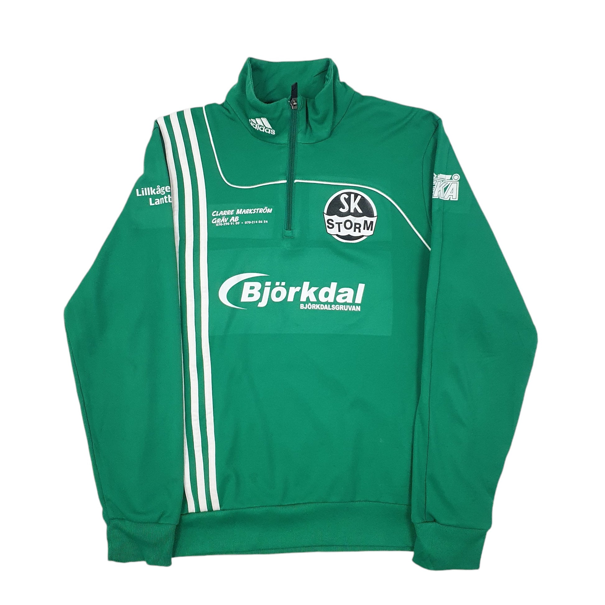 Mens Green Adidas SK Storm Crewneck Coat