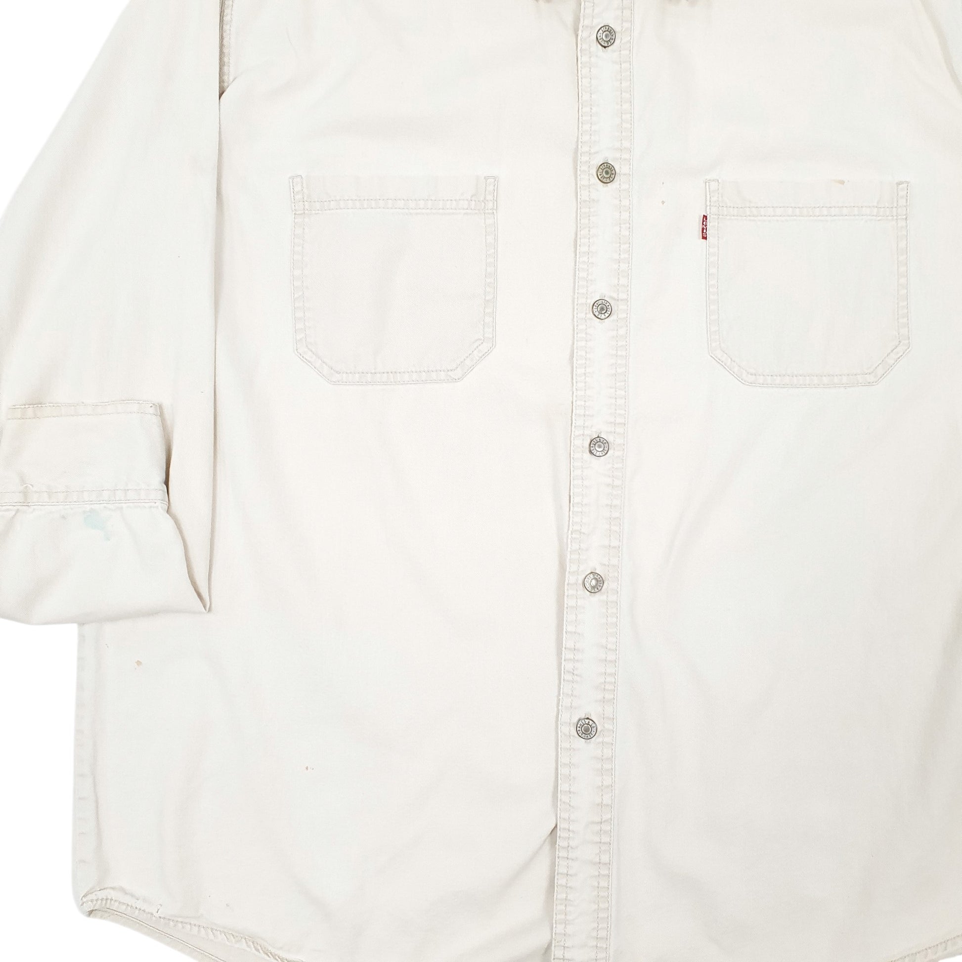 Mens Cream Levis  Long Sleeve Shirt
