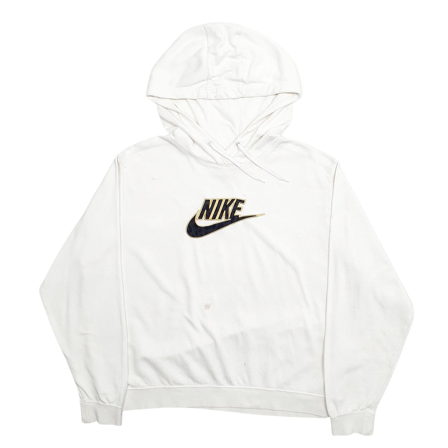 Womens Cream Nike Oversized Hoodie Jumper