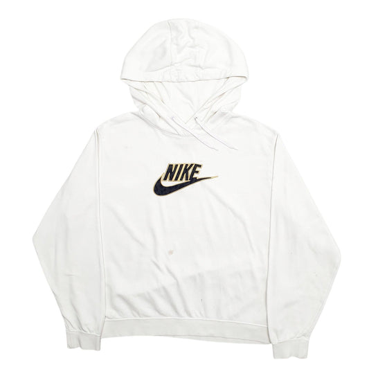 Womens Cream Nike Oversized Hoodie Jumper