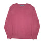 Mens Burgundy Nautica Knit V Neck Jumper