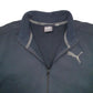 Mens Black Puma Spellout Full Zip Jumper