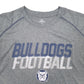 Mens Grey KA Knights Active Wear Bulldog Football Short Sleeve T Shirt