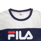 Mens White Fila Spellout Crewneck Jumper
