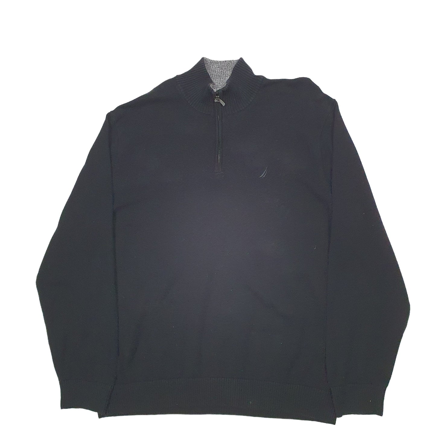 Mens Black Nautica  Quarter Zip Jumper