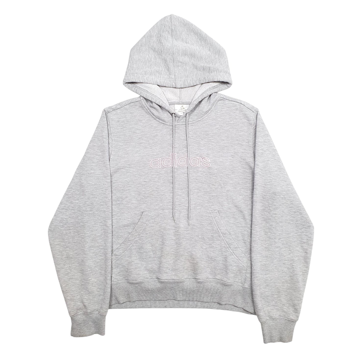 Womens Grey Adidas Spellout Hoodie Jumper