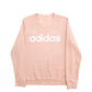 Womens Pink Adidas Spellout Crewneck Jumper