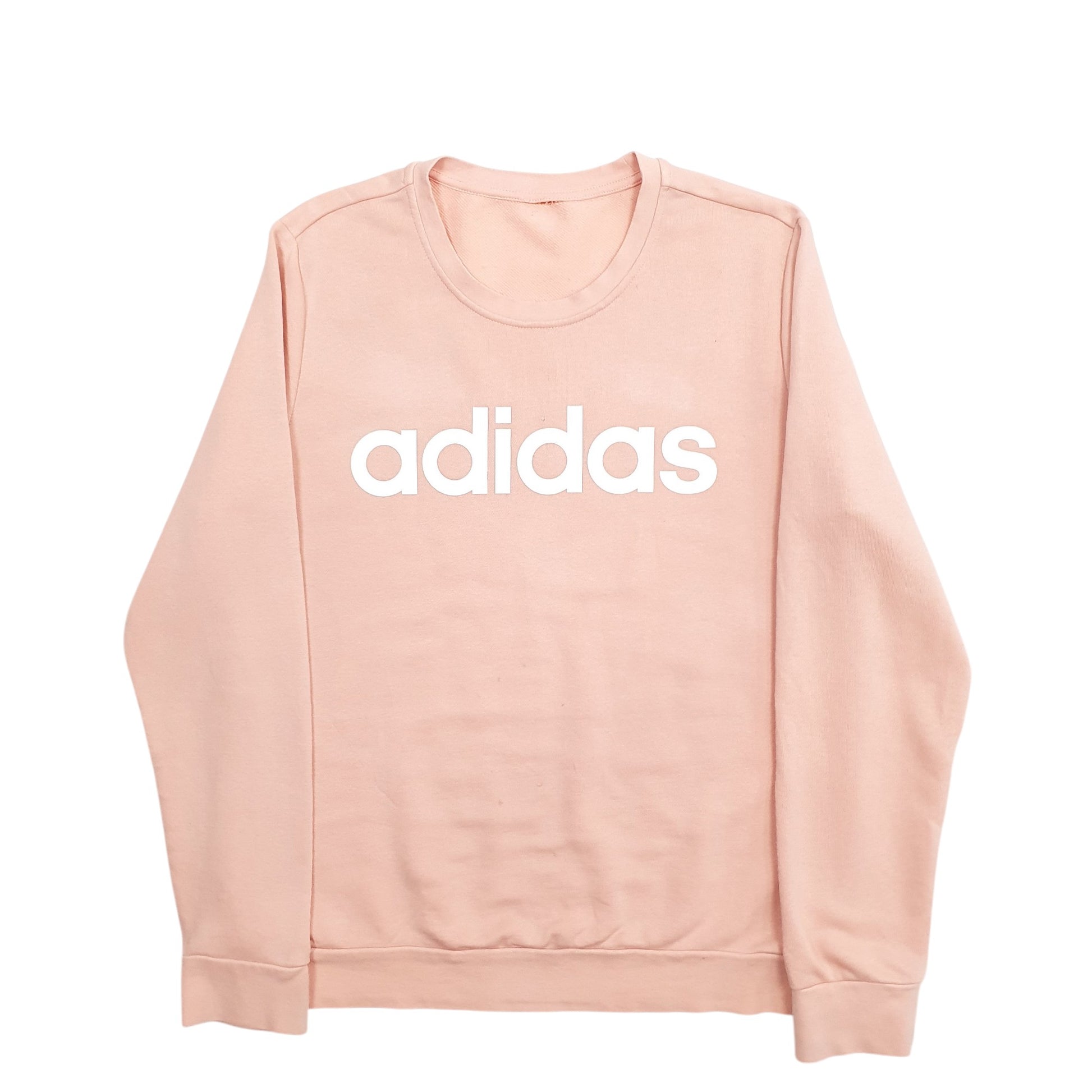 Womens Adidas Pink Crewneck Spellout Jumper M – Bundl Clothing