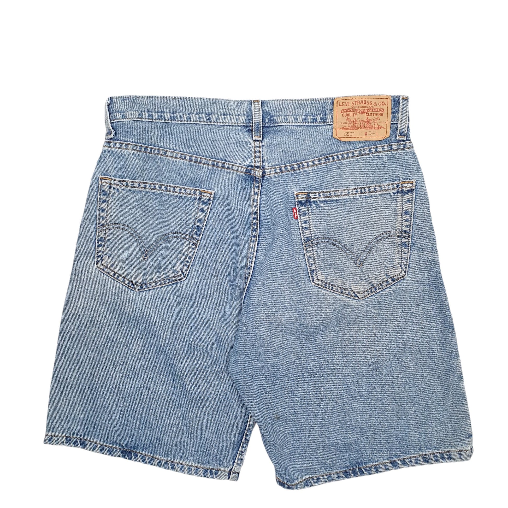 Mens Blue Levis Denim Jeans Jorts Denim Shorts
