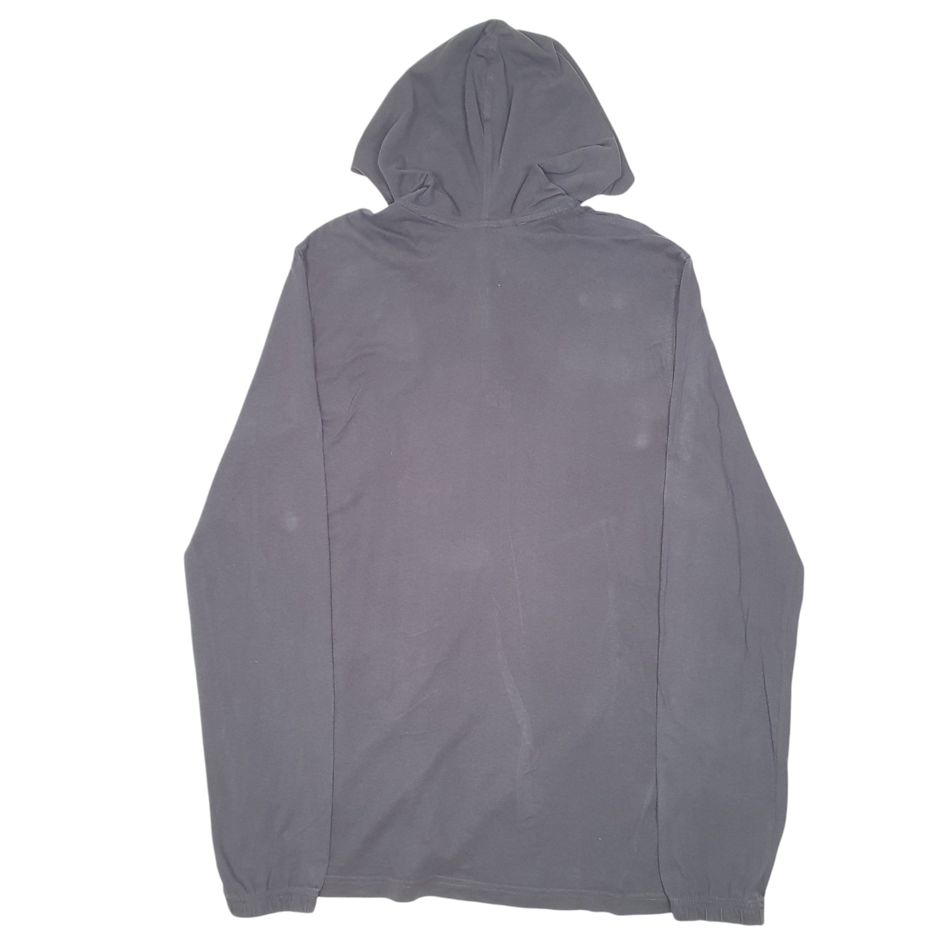 Mens Grey The North Face Hooded Snap Button Long Sleeve T Shirt