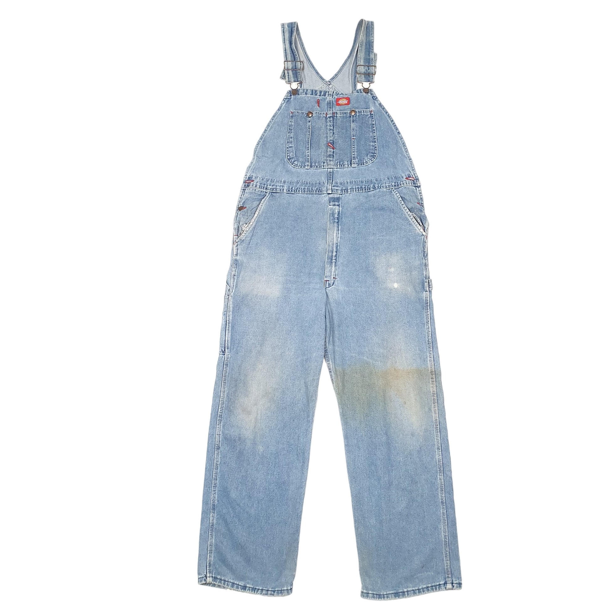 Mens Blue Dickies Denim Overalls Dungaree Trousers