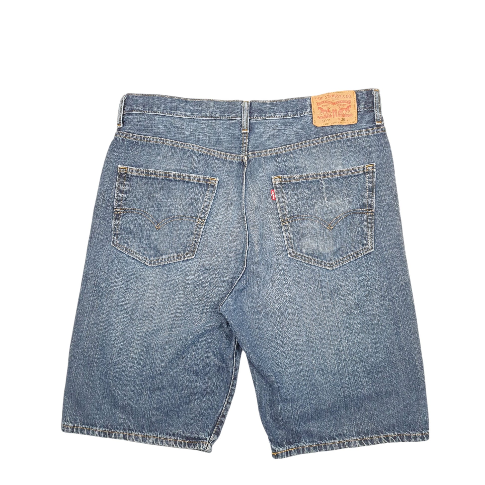 Mens Blue Levis Denim Jeans Jorts 569 Denim Shorts