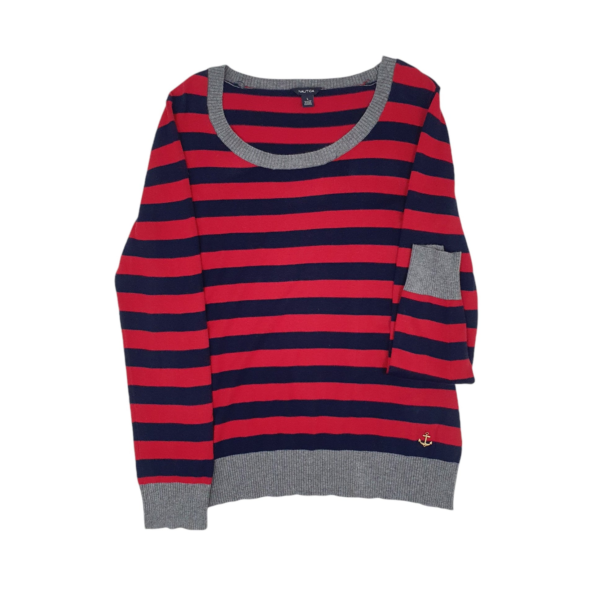 Womens Red Nautica Crewneck Jumper