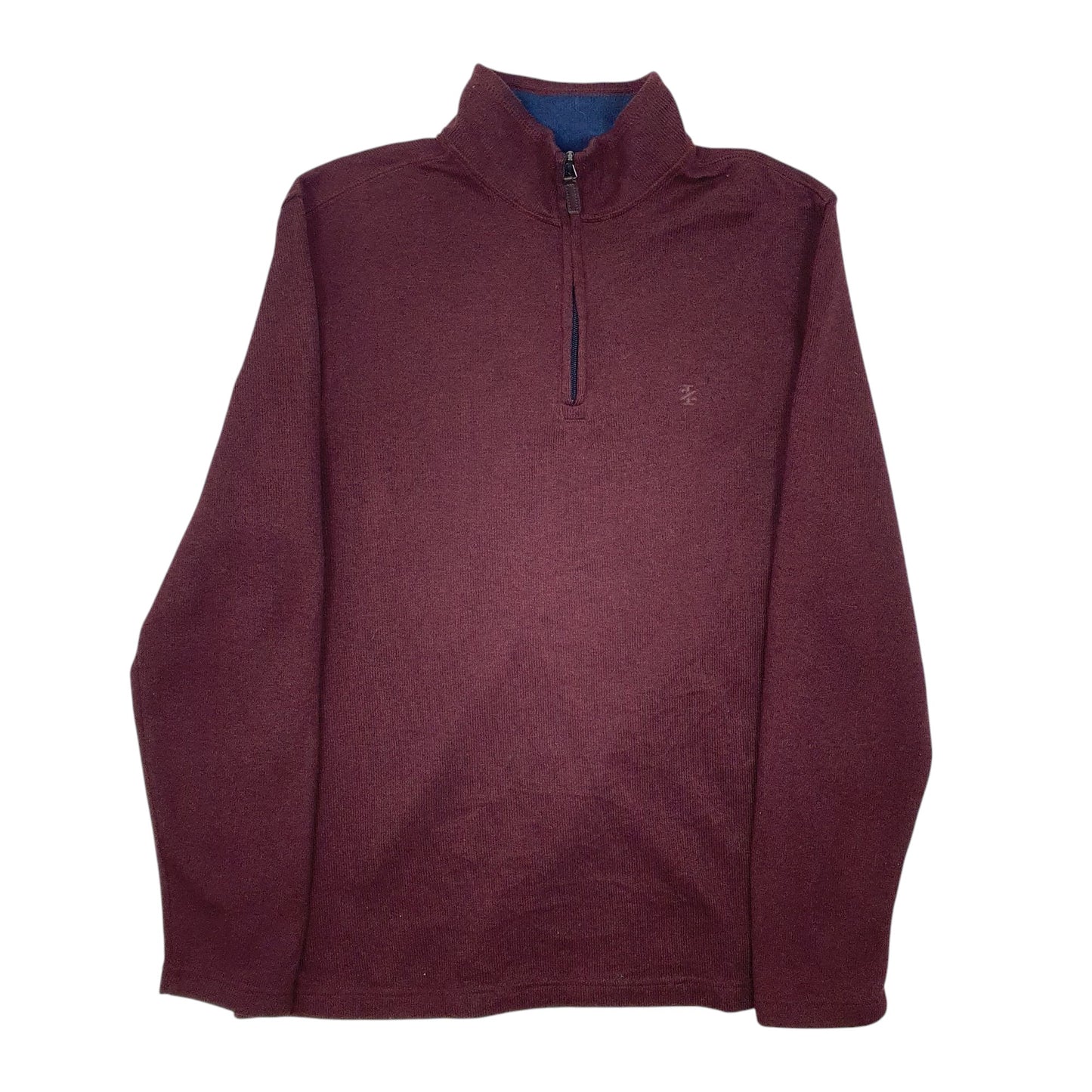Mens Burgundy Izod  Quarter Zip Jumper