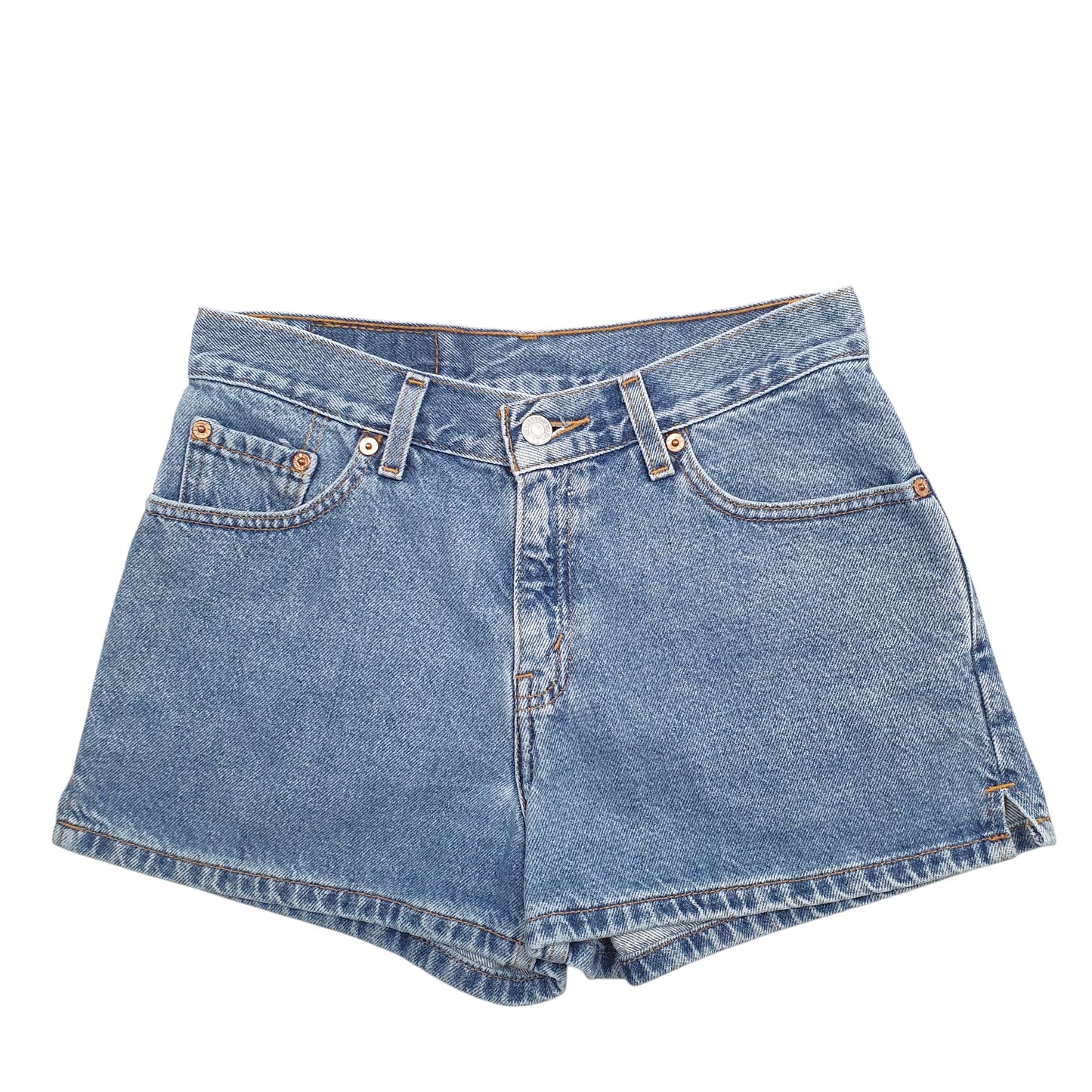 Womens Blue Levis EGG Vintage Denim Shorts