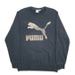 Mens Black Puma Spellout Crewneck Jumper