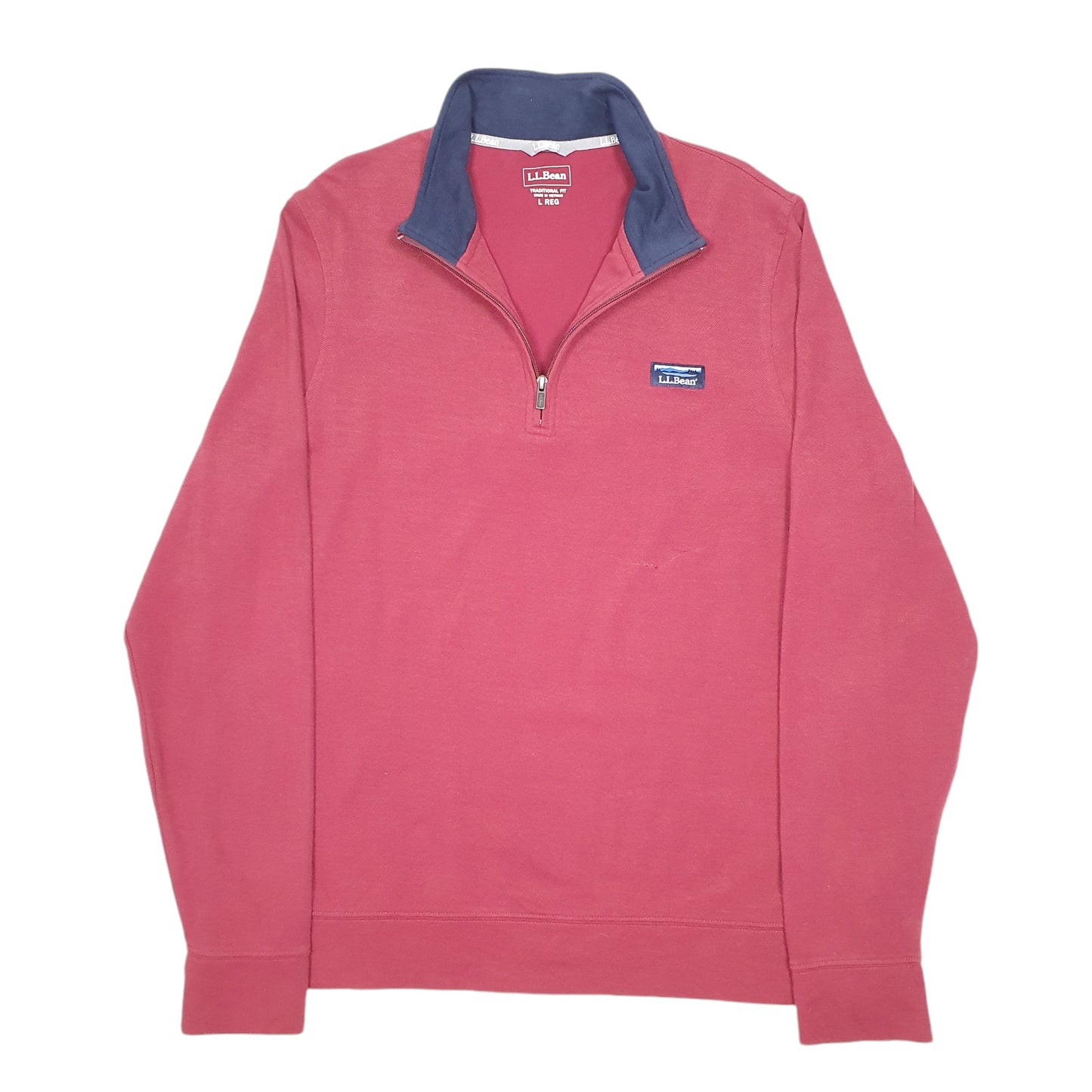 Mens Burgundy L.L.Bean  Quarter Zip Jumper