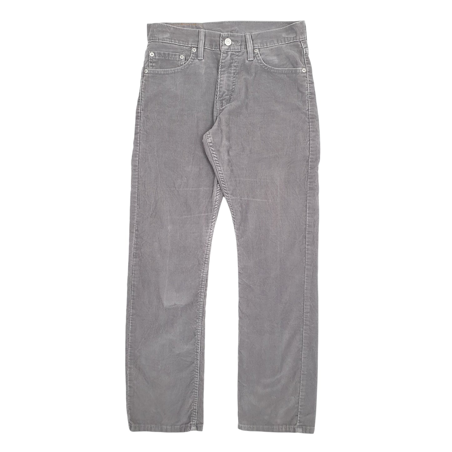 Mens Grey Levis 514 Corduroy Trousers