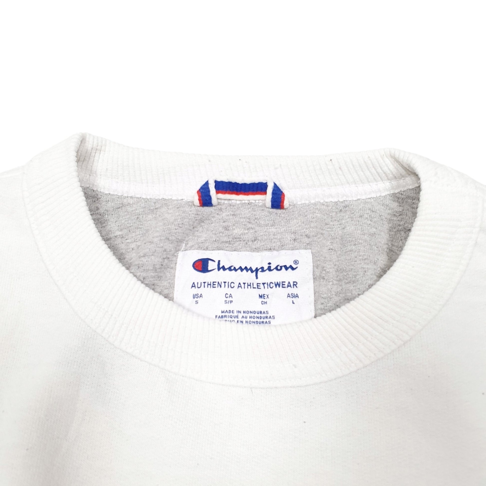 Mens White Champion  Crewneck Jumper