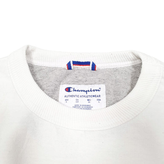 Mens White Champion  Crewneck Jumper