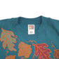 Mens Green Fruit Of The Loom Made In USA Leaves Crewneck Jumper