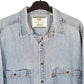 Mens Blue Levis Denim Jeans Vintage Overshirt Shacket Long Sleeve Shirt