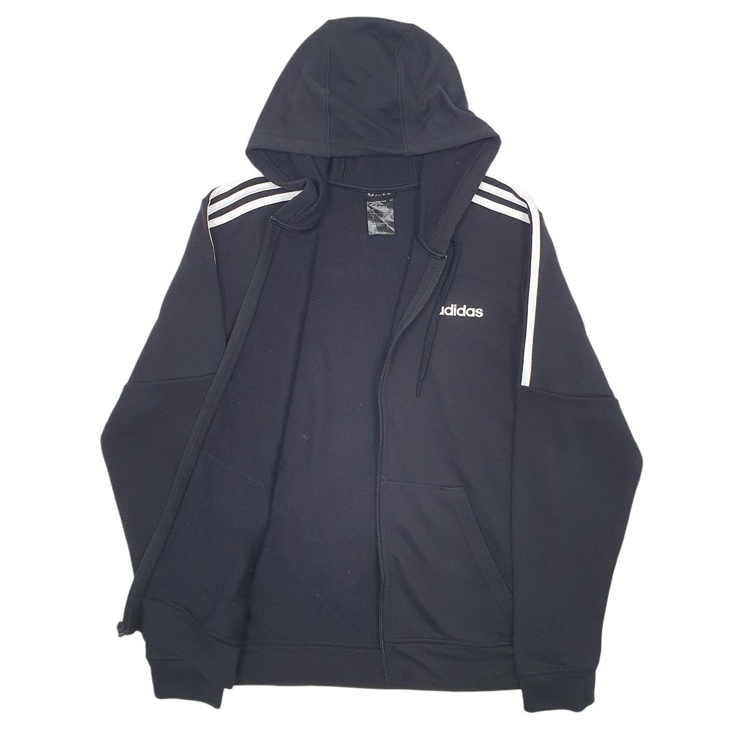 Mens Black Adidas  Full Zip Jumper