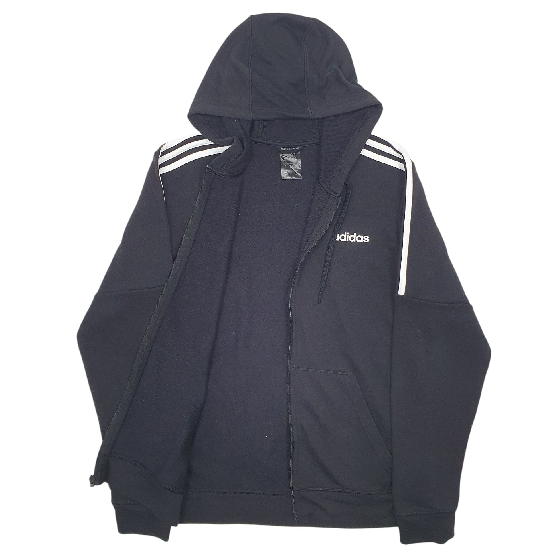 Mens Black Adidas  Full Zip Jumper