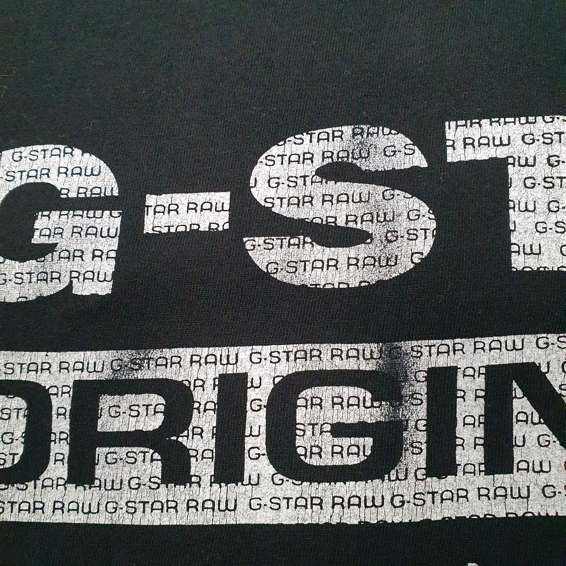 Mens Black G Star Raw Originals Denim Short Sleeve T Shirt