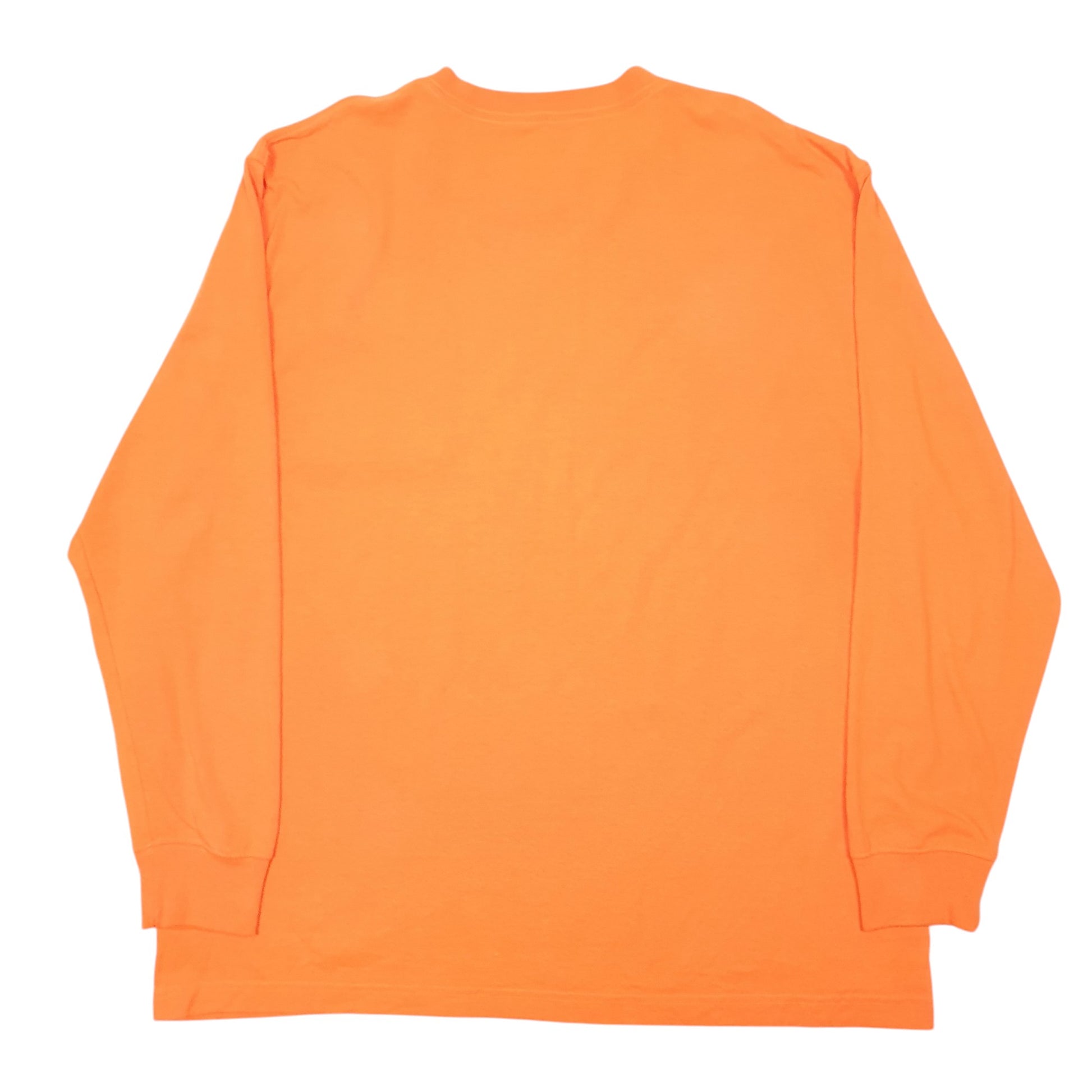 Mens Orange Dickies Pocket Workwear High Vis Long Sleeve T Shirt