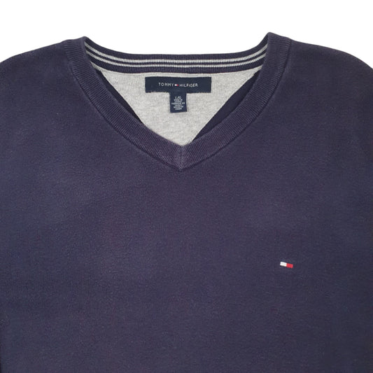 Mens Navy Tommy Hilfiger  Crewneck Jumper