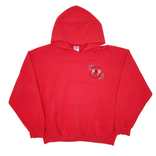 Mens Red Gildan  Hoodie Jumper