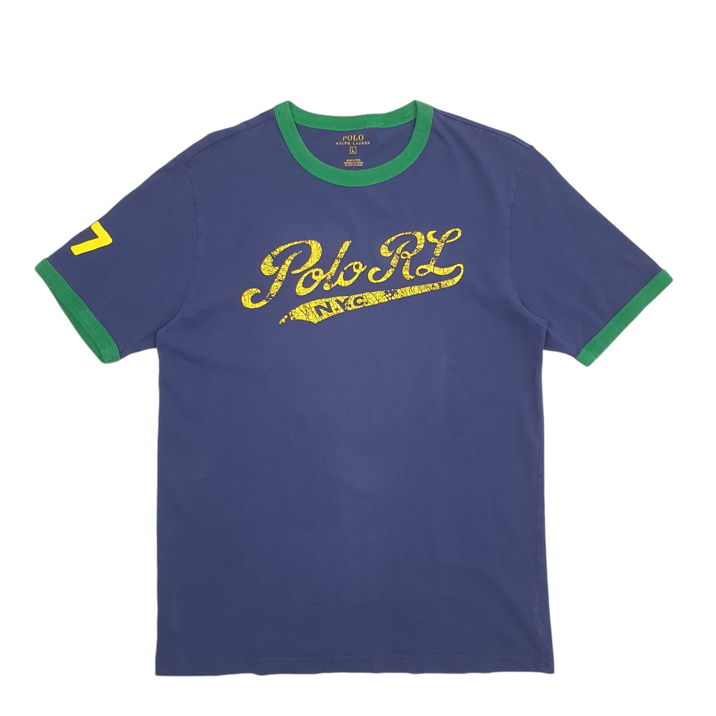 Womens Navy Polo Ralph Lauren Spellout Short Sleeve T Shirt