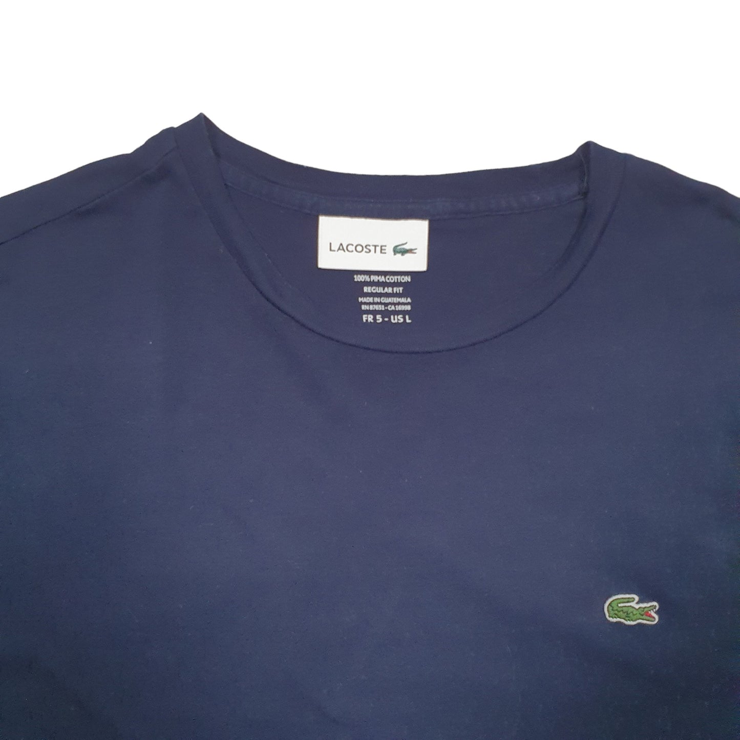 Mens Navy Lacoste  Short Sleeve T Shirt