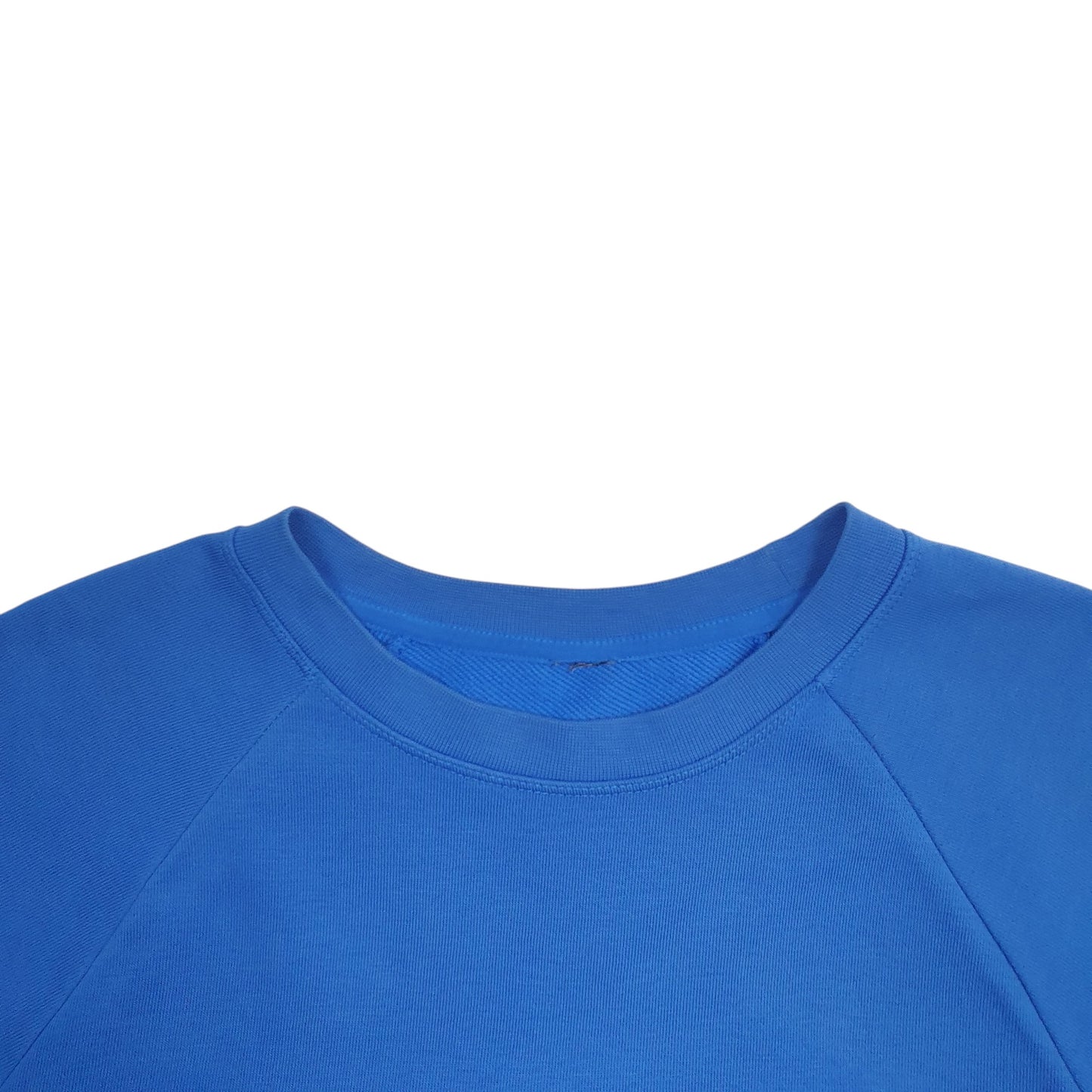 Womens Blue Nike Spellout Crop Top Crewneck Jumper