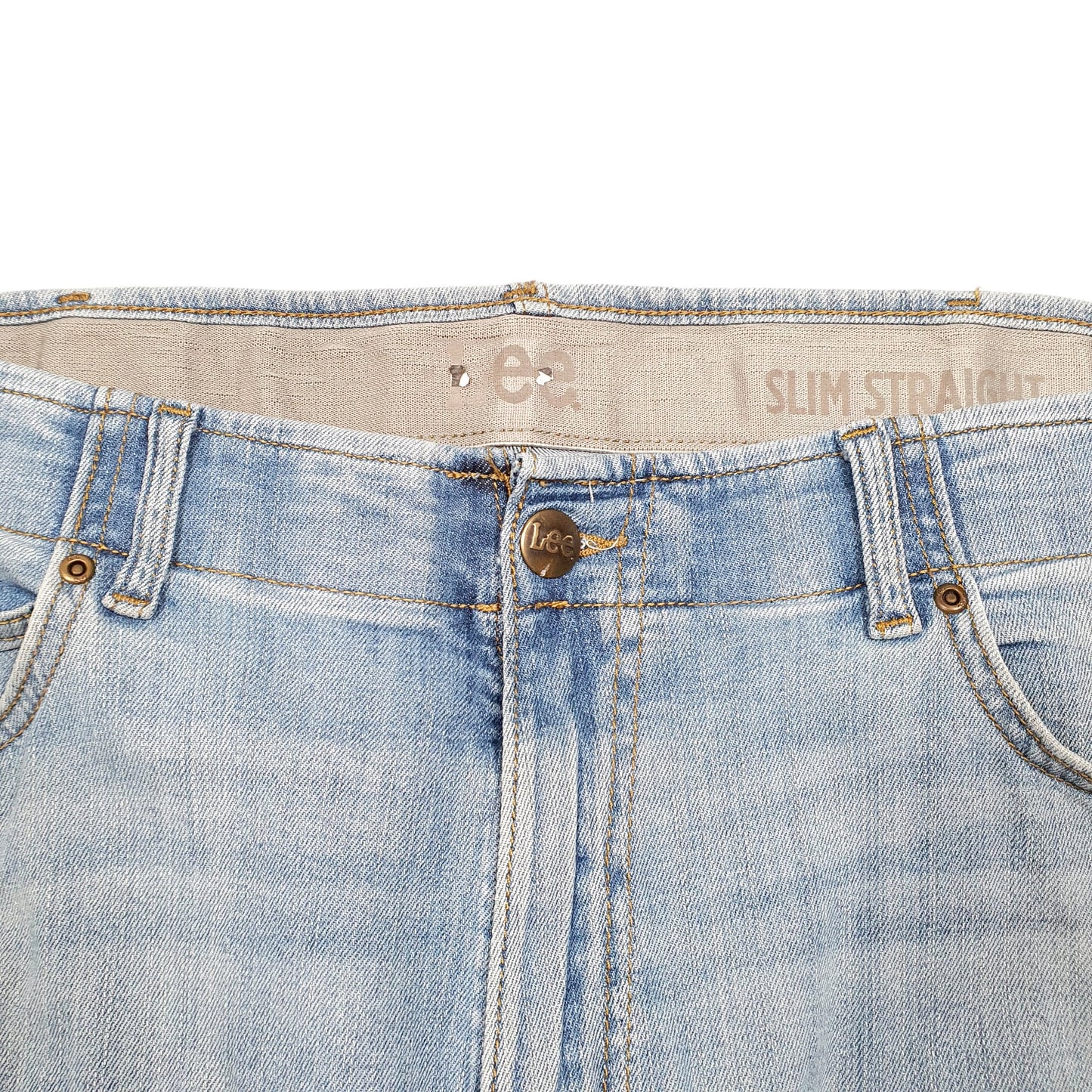 Mens Blue Lee Straight Stretch Casual JeansW38 L30