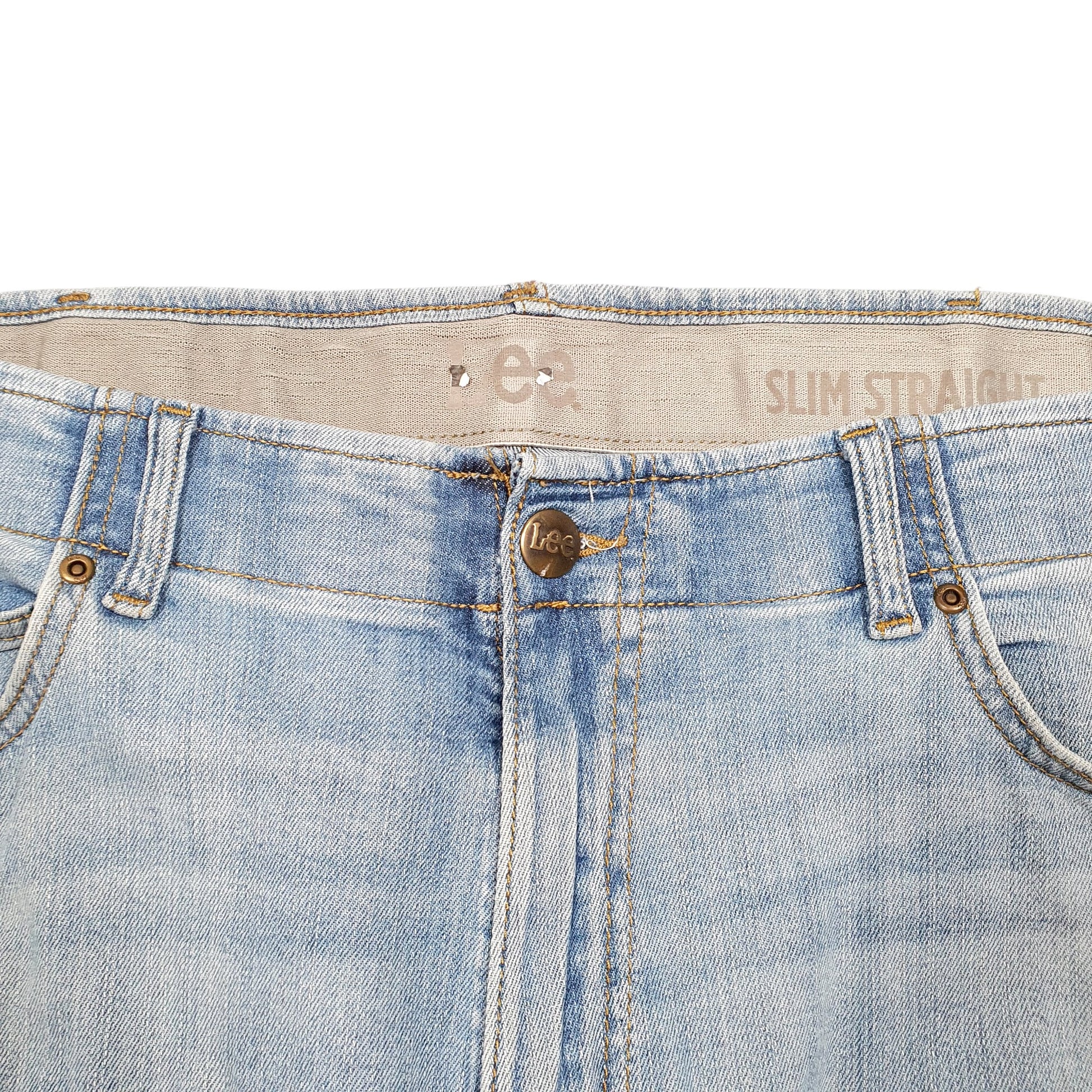 Mens Blue Lee Straight Stretch Casual JeansW38 L30