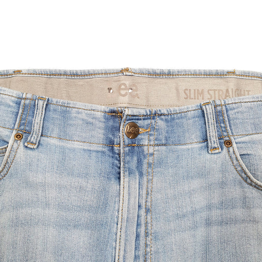 Mens Blue Lee Straight Stretch Casual JeansW38 L30