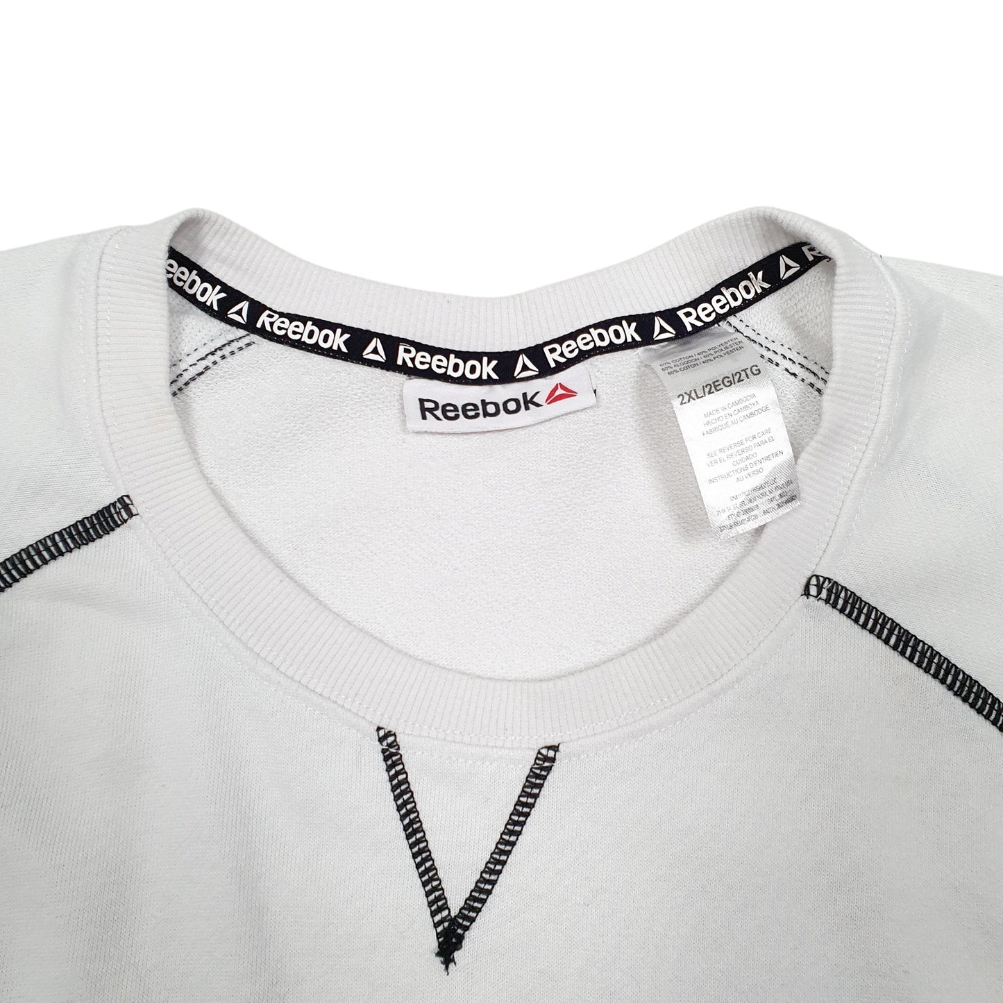 Womens White Reebok  Crewneck Jumper