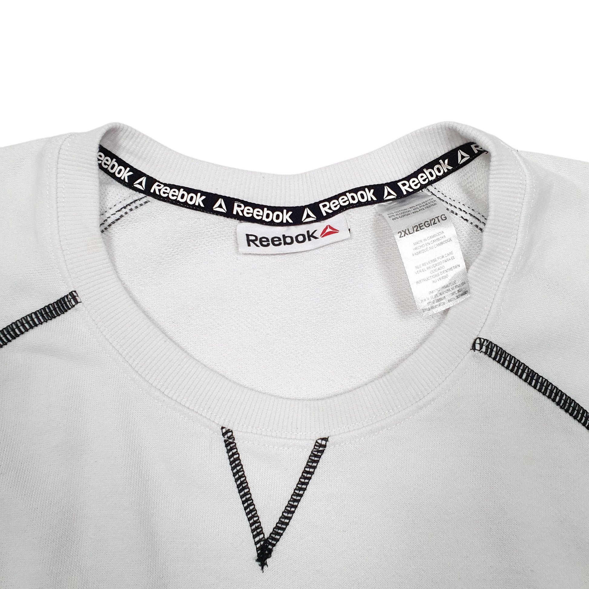 Womens White Reebok  Crewneck Jumper