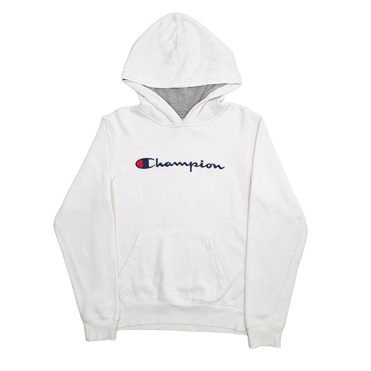Mens White Champion  Hoodie Jumper