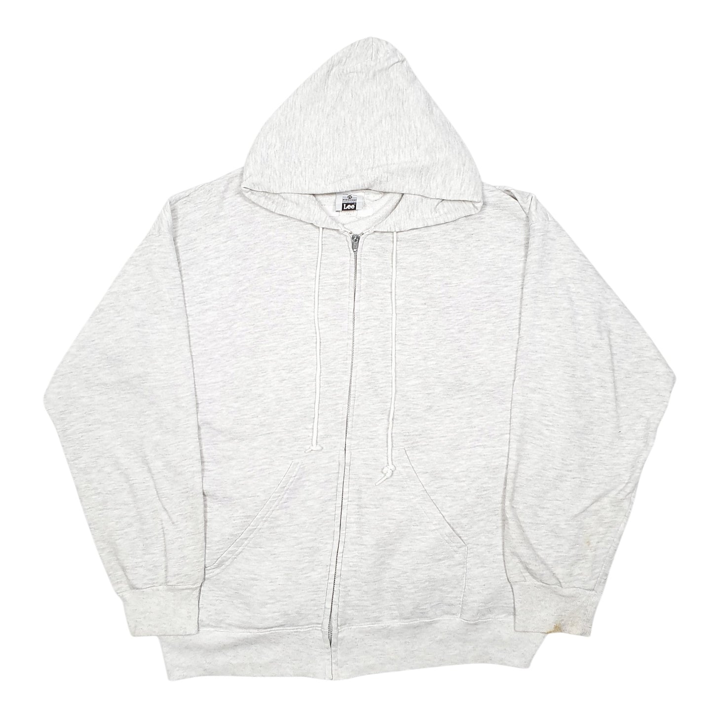 Womens Grey Lee Hoodie Vintage Made In USA Full Zip Jumper